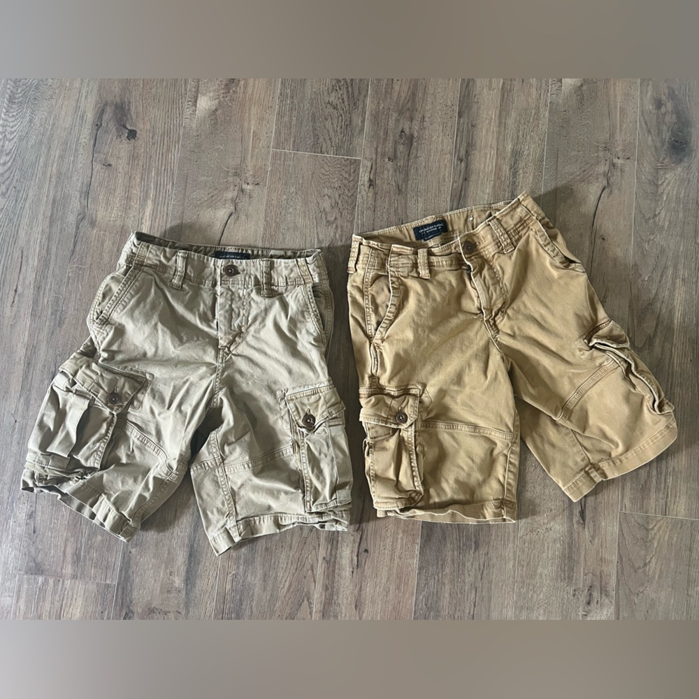 American Eagle cargo shorts, two pairs, size 26